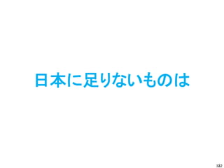 日本に足りないものは



              32
             32
 