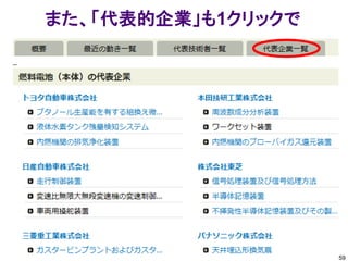 また、「代表的企業」も1クリックで




                    59
 