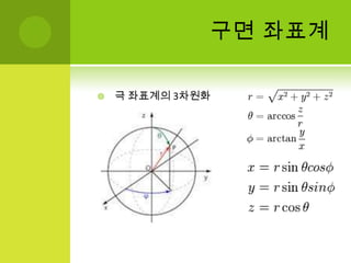 실생활에서는 배나 비행기의 항행좌표를 계산해 줄 때 사용할 수 있다. (게임상에서는 좌표 변환하기 귀찮으므로 직교좌표계로 사용)r(θ) = a + bθ