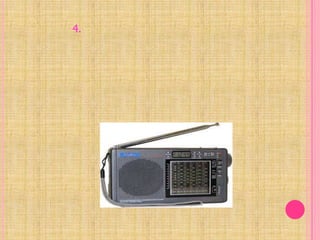 4. เครื่องใช้ไฟฟ้าที่ให้พลังงานเสียงเครื่องใช้ไฟฟ้าที่ให้พลังงานเสียง เป็นเครื่องใช้ไฟฟ้าที่เปลี่ยนพลังงานไฟฟ้าเป็นพลังงานเสียง เช่น เครื่องรับวิทยุ เครื่องบันทึกเสียง เครื่องขยายเสียง 