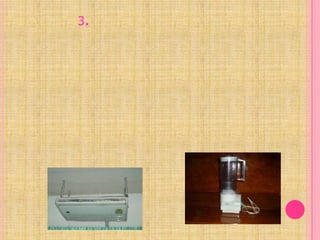 3. เครื่องใช้ไฟฟ้าที่ให้พลังงานกล         เครื่องใช้ไฟฟ้าที่ให้พลังงานกล  มีการเปลี่ยนรูปพลังงานไฟฟ้าเป็นพลังงานกล โดยอาศัยหลักการเหนี่ยวนำแม่เหล็กไฟฟ้า ด้วยอุปกรณ์ ที่เรียกว่า มอเตอร ์และ เครื่องควบคุมความเร็ว ซึ่งเป็นอุปกรณ์หลักในเครื่องใช้ไฟฟ้าที่ให้พลังงานกล ตัวอย่าง เครื่องใช้ไฟฟ้าที่ให้พลังงานกล เช่น เครื่องปรับอากาศ ตู้เย็น เครื่องดูดฝุ่น พัดลม เครื่องซักผ้า เครื่องปั่นน้ำผลไม้ ฯลฯ                 