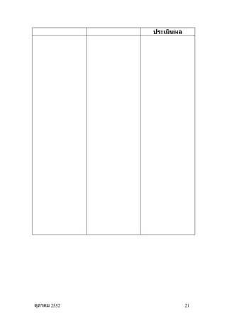 ประเมินผล




ตุลาคม 2552               21
 
