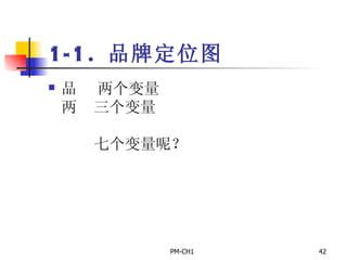 1-1.  品牌定位图       两个变量       三个变量         七个变量呢？ 
