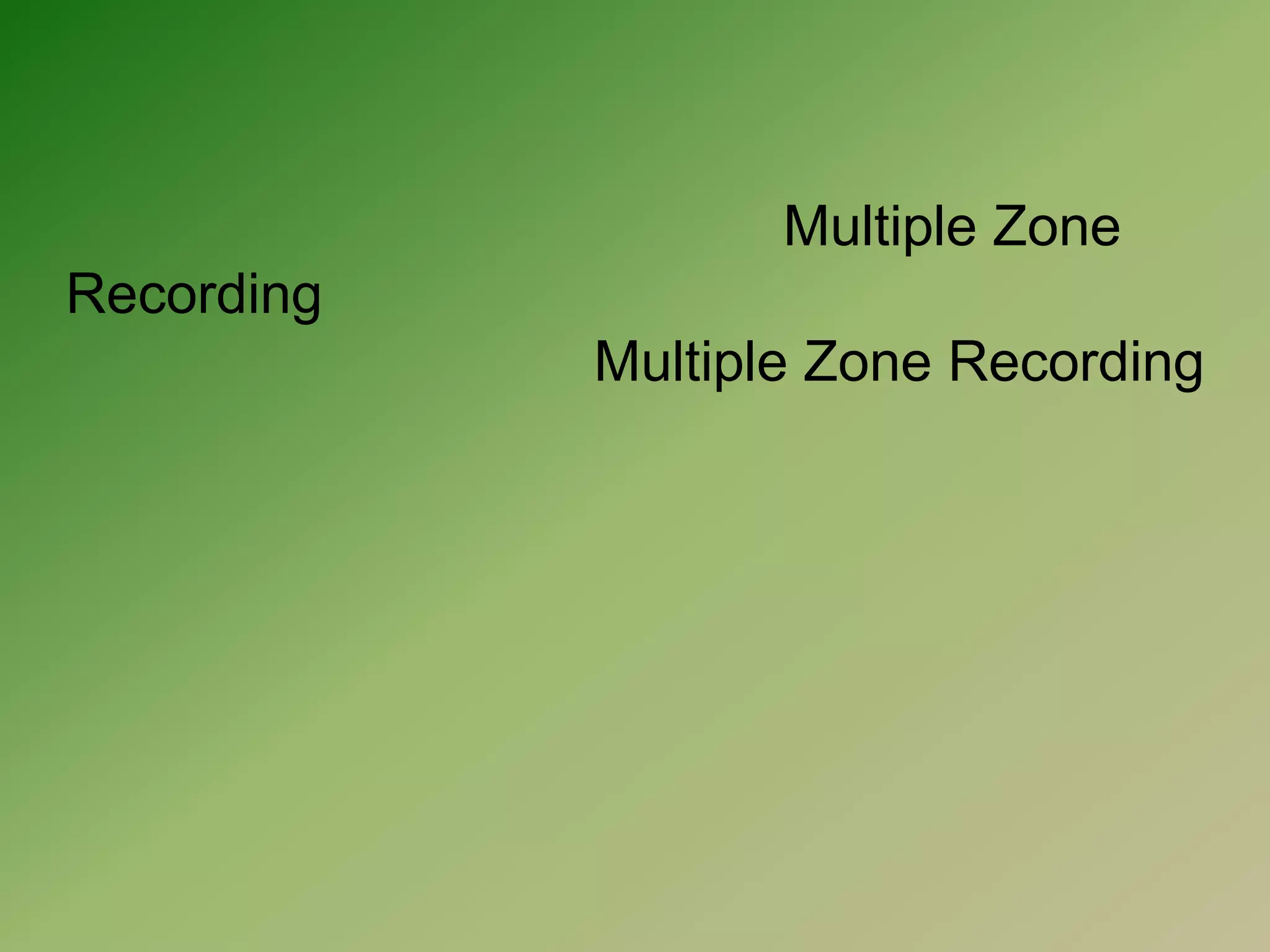               แต่ในปัจจุบัน ได้มีการใช้เทคนิคการฟอร์แมต รูปแบบใหม่ที่ เรียกว่า Multiple Zone Recording เพื่อบีบข้อมูลได้มากขึ้น ในการนำมาจัดเก็บบนฮาร์ดดิสก์ได้ Multiple Zone Recording จะอนุญาตให้พื้นที่แทร็คด้านนอก สามารถ ปรับจำนวนคลัสเตอร์ได้ทำให้พื้นที่แทร็ค ด้านนอกสุดมีจำนวนเซกเตอร์มากว่า ด้านในและด้วยการแบ่งให้พื้น ที่แทร็คด้านนอกสุดมีจำนวนเซกเตอร์มากว่าด้านในนี้