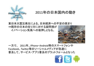 2011                                          	

                                                    	
 ?
                                      	
 ?
                                 	




         2011   iPhone Android                             	
 ?
Facebook Twi&er                              	
 ?
                                                                  	
 
