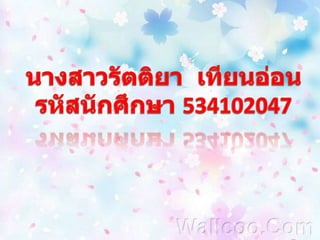 นางสาวรัตติยา  เทียนอ่อนรหัสนักศึกษา 534102047