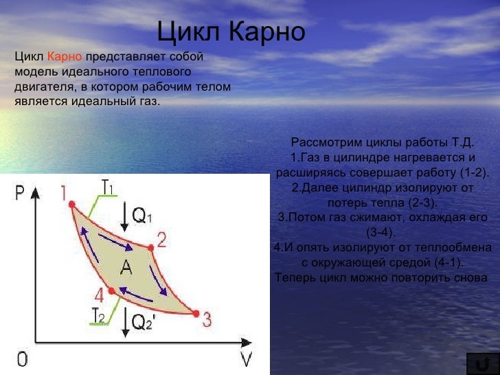 Мощность теплового двигателя