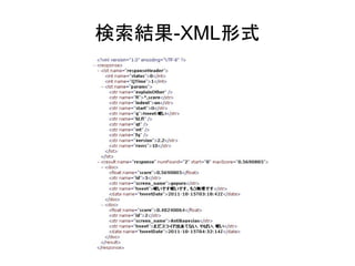 検索結果-XML形式
 