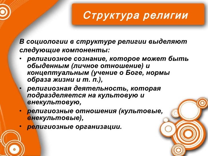 4 структуры религии. 4 структуры религии