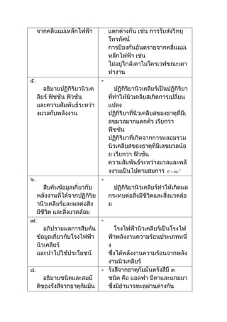สาระที่ ๔   แรงและการเคลื่อนที่