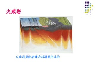 火成岩




 火成岩是由岩漿冷卻凝固形成的
 