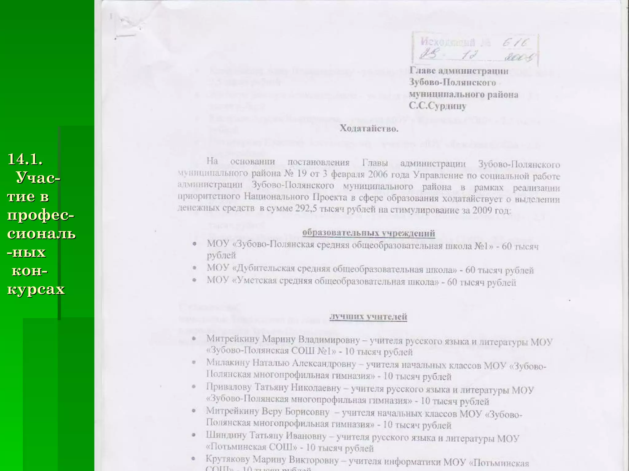 14.1.    Учас- тие в профес- сиональ-ных  кон- курсах 