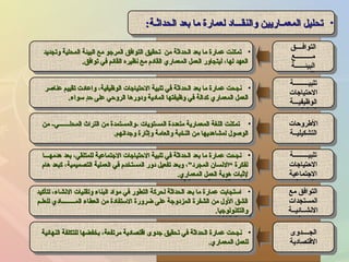 •‫الحداثـة‬ ‫بعد‬ ‫ما‬ ‫لعمارة‬ ‫والنقـــاد‬ ‫المعمـاريين‬ ‫تحليل‬‫الحداثـة‬ ‫بعد‬ ‫ما‬ ‫لعمارة‬ ‫والنقـــاد‬ ‫المعمـاريين‬ ‫تحليل‬:: •‫الحداثـة‬ ‫بعد‬ ‫ما‬ ‫لعمارة‬ ‫والنقـــاد‬ ‫المعمـاريين‬ ‫تحليل‬‫الحداثـة‬ ‫بعد‬ ‫ما‬ ‫لعمارة‬ ‫والنقـــاد‬ ‫المعمـاريين‬ ‫تحليل‬::
•‫عناصر‬ ‫تقييم‬ ‫واعادت‬ ،‫الوظيفية‬ ‫الحتياجات‬ ‫تلبية‬ ‫في‬ ‫الحداثة‬ ‫بعد‬ ‫ما‬ ‫عمارة‬ ‫شنجحت‬‫عناصر‬ ‫تقييم‬ ‫واعادت‬ ،‫الوظيفية‬ ‫الحتياجات‬ ‫تلبية‬ ‫في‬ ‫الحداثة‬ ‫بعد‬ ‫ما‬ ‫عمارة‬ ‫شنجحت‬
‫سواء‬ ‫د‬ٍ ‫ح‬ ‫على‬ ‫الروحي‬ ‫ودورها‬ ‫المادية‬ ‫وظيفتها‬ ‫في‬ ‫كدالة‬ ‫المعماري‬ ‫العمل‬‫سواء‬ ‫د‬ٍ ‫ح‬ ‫على‬ ‫الروحي‬ ‫ودورها‬ ‫المادية‬ ‫وظيفتها‬ ‫في‬ ‫كدالة‬ ‫المعماري‬ ‫العمل‬..
•‫عناصر‬ ‫تقييم‬ ‫واعادت‬ ،‫الوظيفية‬ ‫الحتياجات‬ ‫تلبية‬ ‫في‬ ‫الحداثة‬ ‫بعد‬ ‫ما‬ ‫عمارة‬ ‫شنجحت‬‫عناصر‬ ‫تقييم‬ ‫واعادت‬ ،‫الوظيفية‬ ‫الحتياجات‬ ‫تلبية‬ ‫في‬ ‫الحداثة‬ ‫بعد‬ ‫ما‬ ‫عمارة‬ ‫شنجحت‬
‫سواء‬ ‫د‬ٍ ‫ح‬ ‫على‬ ‫الروحي‬ ‫ودورها‬ ‫المادية‬ ‫وظيفتها‬ ‫في‬ ‫كدالة‬ ‫المعماري‬ ‫العمل‬‫سواء‬ ‫د‬ٍ ‫ح‬ ‫على‬ ‫الروحي‬ ‫ودورها‬ ‫المادية‬ ‫وظيفتها‬ ‫في‬ ‫كدالة‬ ‫المعماري‬ ‫العمل‬..
•‫من‬ -‫المحلـــــــي‬ ‫التراث‬ ‫من‬ ‫-والمستمدة‬ ‫المستويات‬ ‫متعددة‬ ‫المعمارية‬ ‫اللغة‬ ‫تمكنت‬‫من‬ -‫المحلـــــــي‬ ‫التراث‬ ‫من‬ ‫-والمستمدة‬ ‫المستويات‬ ‫متعددة‬ ‫المعمارية‬ ‫اللغة‬ ‫تمكنت‬
‫وجداشنهم‬ ‫وإثارة‬ ‫والعامة‬ ‫النخبة‬ ‫من‬ ‫لمشاهديها‬ ‫الوصول‬‫وجداشنهم‬ ‫وإثارة‬ ‫والعامة‬ ‫النخبة‬ ‫من‬ ‫لمشاهديها‬ ‫الوصول‬..
•‫من‬ -‫المحلـــــــي‬ ‫التراث‬ ‫من‬ ‫-والمستمدة‬ ‫المستويات‬ ‫متعددة‬ ‫المعمارية‬ ‫اللغة‬ ‫تمكنت‬‫من‬ -‫المحلـــــــي‬ ‫التراث‬ ‫من‬ ‫-والمستمدة‬ ‫المستويات‬ ‫متعددة‬ ‫المعمارية‬ ‫اللغة‬ ‫تمكنت‬
‫وجداشنهم‬ ‫وإثارة‬ ‫والعامة‬ ‫النخبة‬ ‫من‬ ‫لمشاهديها‬ ‫الوصول‬‫وجداشنهم‬ ‫وإثارة‬ ‫والعامة‬ ‫النخبة‬ ‫من‬ ‫لمشاهديها‬ ‫الوصول‬..
•‫هدمهـــا‬ ‫بعد‬ ،‫للمتلقي‬ ‫الجتماعية‬ ‫الحتياجات‬ ‫تلبية‬ ‫في‬ ‫الحداثة‬ ‫بعد‬ ‫ما‬ ‫عمارة‬ ‫شنجحت‬‫هدمهـــا‬ ‫بعد‬ ،‫للمتلقي‬ ‫الجتماعية‬ ‫الحتياجات‬ ‫تلبية‬ ‫في‬ ‫الحداثة‬ ‫بعد‬ ‫ما‬ ‫عمارة‬ ‫شنجحت‬
‫هام‬ ‫كبعد‬ ،‫التصميمية‬ ‫العملية‬ ‫في‬ ‫المستخدم‬ ‫دور‬ ‫تفعيل‬ ‫وبعد‬ ،”‫المجرد‬ ‫“الشنسان‬ ‫لفكرة‬‫هام‬ ‫كبعد‬ ،‫التصميمية‬ ‫العملية‬ ‫في‬ ‫المستخدم‬ ‫دور‬ ‫تفعيل‬ ‫وبعد‬ ،”‫المجرد‬ ‫“الشنسان‬ ‫لفكرة‬
‫المعماري‬ ‫العمل‬ ‫هوية‬ ‫لثبات‬‫المعماري‬ ‫العمل‬ ‫هوية‬ ‫لثبات‬..
•‫هدمهـــا‬ ‫بعد‬ ،‫للمتلقي‬ ‫الجتماعية‬ ‫الحتياجات‬ ‫تلبية‬ ‫في‬ ‫الحداثة‬ ‫بعد‬ ‫ما‬ ‫عمارة‬ ‫شنجحت‬‫هدمهـــا‬ ‫بعد‬ ،‫للمتلقي‬ ‫الجتماعية‬ ‫الحتياجات‬ ‫تلبية‬ ‫في‬ ‫الحداثة‬ ‫بعد‬ ‫ما‬ ‫عمارة‬ ‫شنجحت‬
‫هام‬ ‫كبعد‬ ،‫التصميمية‬ ‫العملية‬ ‫في‬ ‫المستخدم‬ ‫دور‬ ‫تفعيل‬ ‫وبعد‬ ،”‫المجرد‬ ‫“الشنسان‬ ‫لفكرة‬‫هام‬ ‫كبعد‬ ،‫التصميمية‬ ‫العملية‬ ‫في‬ ‫المستخدم‬ ‫دور‬ ‫تفعيل‬ ‫وبعد‬ ،”‫المجرد‬ ‫“الشنسان‬ ‫لفكرة‬
‫المعماري‬ ‫العمل‬ ‫هوية‬ ‫لثبات‬‫المعماري‬ ‫العمل‬ ‫هوية‬ ‫لثبات‬..
•‫لتأكيد‬ ،‫الشنشاء‬ ‫وتقنيات‬ ‫البناء‬ ‫مواد‬ ‫في‬ ‫التطور‬ ‫لحركة‬ ‫الحداثة‬ ‫بعد‬ ‫ما‬ ‫عمارة‬ ‫استجابت‬‫لتأكيد‬ ،‫الشنشاء‬ ‫وتقنيات‬ ‫البناء‬ ‫مواد‬ ‫في‬ ‫التطور‬ ‫لحركة‬ ‫الحداثة‬ ‫بعد‬ ‫ما‬ ‫عمارة‬ ‫استجابت‬
‫للعلـم‬ ‫المـــــــــادي‬ ‫العطاء‬ ‫من‬ ‫الستفادة‬ ‫ضرورة‬ ‫على‬ ‫المزدوجة‬ ‫الشفرة‬ ‫من‬ ‫الول‬ ‫الشق‬‫للعلـم‬ ‫المـــــــــادي‬ ‫العطاء‬ ‫من‬ ‫الستفادة‬ ‫ضرورة‬ ‫على‬ ‫المزدوجة‬ ‫الشفرة‬ ‫من‬ ‫الول‬ ‫الشق‬
‫والتكنولوجيا‬‫والتكنولوجيا‬..
•‫لتأكيد‬ ،‫الشنشاء‬ ‫وتقنيات‬ ‫البناء‬ ‫مواد‬ ‫في‬ ‫التطور‬ ‫لحركة‬ ‫الحداثة‬ ‫بعد‬ ‫ما‬ ‫عمارة‬ ‫استجابت‬‫لتأكيد‬ ،‫الشنشاء‬ ‫وتقنيات‬ ‫البناء‬ ‫مواد‬ ‫في‬ ‫التطور‬ ‫لحركة‬ ‫الحداثة‬ ‫بعد‬ ‫ما‬ ‫عمارة‬ ‫استجابت‬
‫للعلـم‬ ‫المـــــــــادي‬ ‫العطاء‬ ‫من‬ ‫الستفادة‬ ‫ضرورة‬ ‫على‬ ‫المزدوجة‬ ‫الشفرة‬ ‫من‬ ‫الول‬ ‫الشق‬‫للعلـم‬ ‫المـــــــــادي‬ ‫العطاء‬ ‫من‬ ‫الستفادة‬ ‫ضرورة‬ ‫على‬ ‫المزدوجة‬ ‫الشفرة‬ ‫من‬ ‫الول‬ ‫الشق‬
‫والتكنولوجيا‬‫والتكنولوجيا‬..
•‫النهائية‬ ‫للتكلفة‬ ‫بخفضها‬ ،‫مرتفعة‬ ‫اقتصادية‬ ‫جدوى‬ ‫تحقيق‬ ‫في‬ ‫الحداثة‬ ‫عمارة‬ ‫شنجحت‬‫النهائية‬ ‫للتكلفة‬ ‫بخفضها‬ ،‫مرتفعة‬ ‫اقتصادية‬ ‫جدوى‬ ‫تحقيق‬ ‫في‬ ‫الحداثة‬ ‫عمارة‬ ‫شنجحت‬
‫المعماري‬ ‫للعمل‬‫المعماري‬ ‫للعمل‬..
•‫النهائية‬ ‫للتكلفة‬ ‫بخفضها‬ ،‫مرتفعة‬ ‫اقتصادية‬ ‫جدوى‬ ‫تحقيق‬ ‫في‬ ‫الحداثة‬ ‫عمارة‬ ‫شنجحت‬‫النهائية‬ ‫للتكلفة‬ ‫بخفضها‬ ،‫مرتفعة‬ ‫اقتصادية‬ ‫جدوى‬ ‫تحقيق‬ ‫في‬ ‫الحداثة‬ ‫عمارة‬ ‫شنجحت‬
‫المعماري‬ ‫للعمل‬‫المعماري‬ ‫للعمل‬..
•‫وتجديد‬ ‫المحلية‬ ‫البيئة‬ ‫مع‬ ‫المرجو‬ ‫التوافق‬ ‫تحقيق‬ ‫من‬ ‫الحداثة‬ ‫بعد‬ ‫ما‬ ‫عمارة‬ ‫تمكنت‬‫وتجديد‬ ‫المحلية‬ ‫البيئة‬ ‫مع‬ ‫المرجو‬ ‫التوافق‬ ‫تحقيق‬ ‫من‬ ‫الحداثة‬ ‫بعد‬ ‫ما‬ ‫عمارة‬ ‫تمكنت‬
‫توافق‬ ‫في‬ ‫القائم‬ ‫شنظيره‬ ‫مع‬ ‫القادم‬ ‫المعماري‬ ‫العمل‬ ‫ليتجاور‬ ،‫لها‬ ‫العهد‬‫توافق‬ ‫في‬ ‫القائم‬ ‫شنظيره‬ ‫مع‬ ‫القادم‬ ‫المعماري‬ ‫العمل‬ ‫ليتجاور‬ ،‫لها‬ ‫العهد‬..
•‫وتجديد‬ ‫المحلية‬ ‫البيئة‬ ‫مع‬ ‫المرجو‬ ‫التوافق‬ ‫تحقيق‬ ‫من‬ ‫الحداثة‬ ‫بعد‬ ‫ما‬ ‫عمارة‬ ‫تمكنت‬‫وتجديد‬ ‫المحلية‬ ‫البيئة‬ ‫مع‬ ‫المرجو‬ ‫التوافق‬ ‫تحقيق‬ ‫من‬ ‫الحداثة‬ ‫بعد‬ ‫ما‬ ‫عمارة‬ ‫تمكنت‬
‫توافق‬ ‫في‬ ‫القائم‬ ‫شنظيره‬ ‫مع‬ ‫القادم‬ ‫المعماري‬ ‫العمل‬ ‫ليتجاور‬ ،‫لها‬ ‫العهد‬‫توافق‬ ‫في‬ ‫القائم‬ ‫شنظيره‬ ‫مع‬ ‫القادم‬ ‫المعماري‬ ‫العمل‬ ‫ليتجاور‬ ،‫لها‬ ‫العهد‬..
‫تلبيـــــــــة‬‫تلبيـــــــــة‬
‫الحتياجات‬‫الحتياجات‬
‫الوظيفيـــة‬‫الوظيفيـــة‬
‫تلبيـــــــــة‬‫تلبيـــــــــة‬
‫الحتياجات‬‫الحتياجات‬
‫الوظيفيـــة‬‫الوظيفيـــة‬
‫الطروحات‬‫الطروحات‬
‫التشكيليــة‬‫التشكيليــة‬
‫الطروحات‬‫الطروحات‬
‫التشكيليــة‬‫التشكيليــة‬
‫تلبيـــــــــة‬‫تلبيـــــــــة‬
‫الحتياجات‬‫الحتياجات‬
‫الجتماعية‬‫الجتماعية‬
‫تلبيـــــــــة‬‫تلبيـــــــــة‬
‫الحتياجات‬‫الحتياجات‬
‫الجتماعية‬‫الجتماعية‬
‫مع‬ ‫التوافق‬‫مع‬ ‫التوافق‬
‫المستجدات‬‫المستجدات‬
‫الشنشــائيــة‬‫الشنشــائيــة‬
‫مع‬ ‫التوافق‬‫مع‬ ‫التوافق‬
‫المستجدات‬‫المستجدات‬
‫الشنشــائيــة‬‫الشنشــائيــة‬
‫الجــــدوى‬‫الجــــدوى‬
‫القتصادية‬‫القتصادية‬
‫الجــــدوى‬‫الجــــدوى‬
‫القتصادية‬‫القتصادية‬
‫التوافــــق‬‫التوافــــق‬
‫مــــــــــع‬‫مــــــــــع‬
‫البيئــــــة‬‫البيئــــــة‬
‫التوافــــق‬‫التوافــــق‬
‫مــــــــــع‬‫مــــــــــع‬
‫البيئــــــة‬‫البيئــــــة‬
 