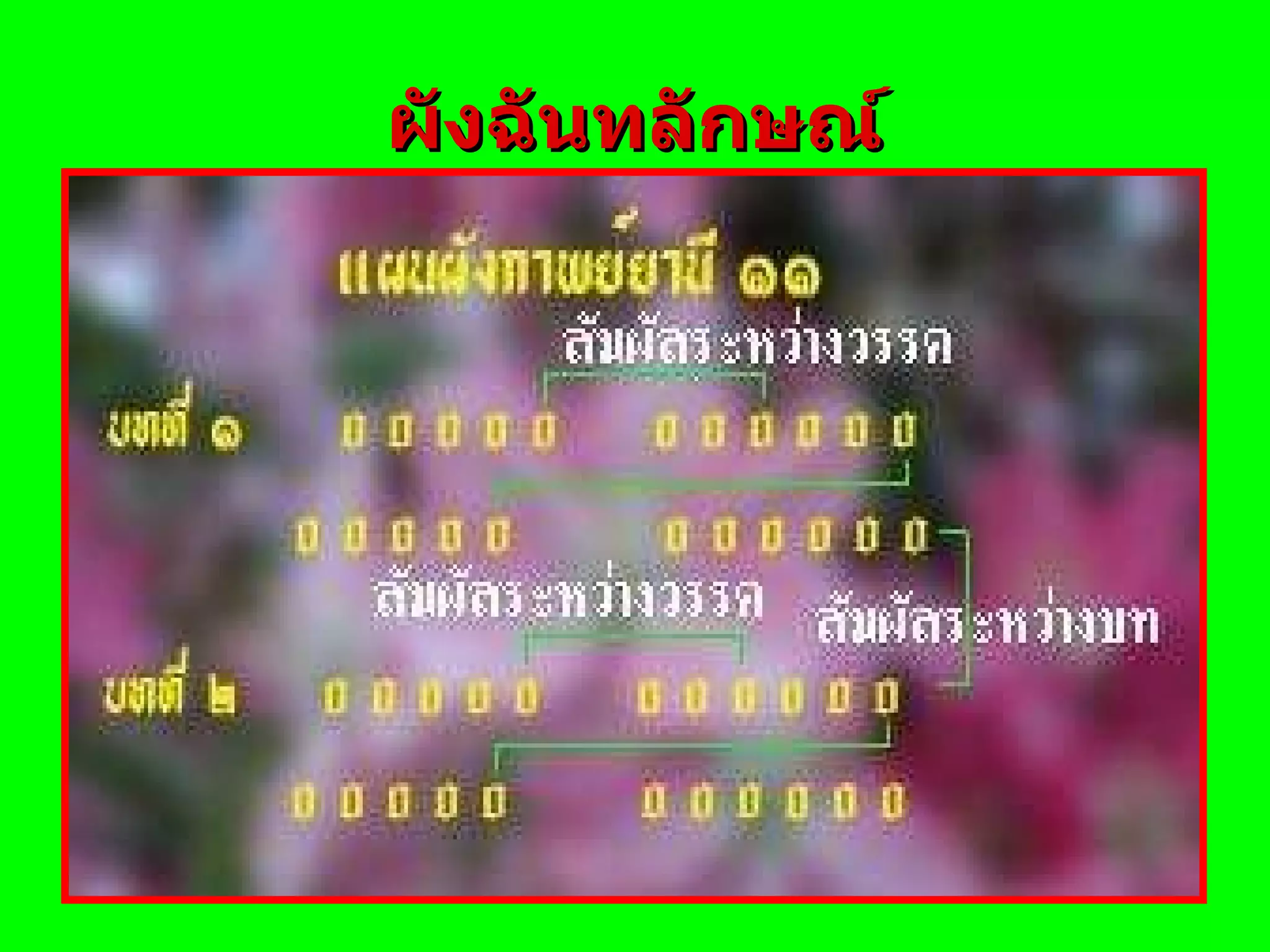 ผังฉันทลักษณ์ 