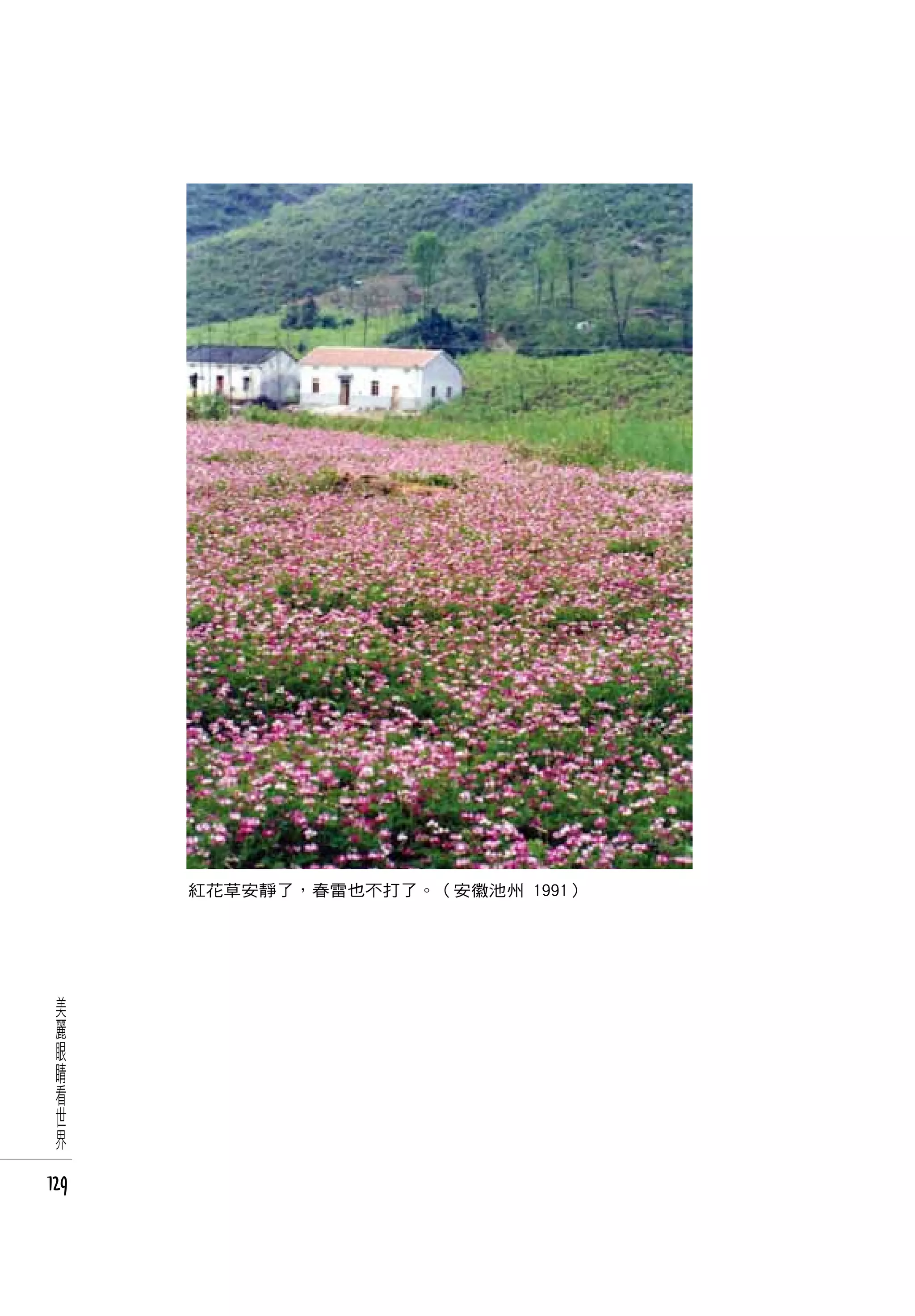 紅花草安靜了，春雷也不打了。（安徽池州 1991）




  美
  麗
  眼
  睛
  看
  世
  界

129
 