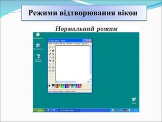 Режими відтворювання вікон 