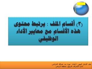 ملف الإنجاز المهني  /  إعداد  :  نورة بنت عبدالله الخراشي  إدارة الإشراف التربوي بمنطقة الرياض 