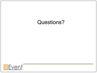 Questions?
 