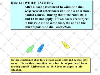 In this situation, B shall tack as soon as possible and G shall give room.  It is another  exception that a boat is not prevented from tacking since R19.1(b) states that R13 does not apply in this situation. Rule 13 : WHILE TACKING After a boat passes head to wind, she shall  keep clear  of other boats until she is on a close-hauled course.  During that time rules 10, 11 and 12 do not apply.  If two boats are subject to this rule at the same time, the one on the other’s port side shall  keep clear . 
