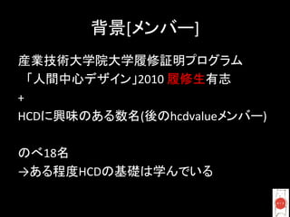 [                  ]	
                                                                   	
  
                                2010	
                      	
  
+	
  	
  
HCD                             (          hcdvalue                       )	
  
	
  
            18 	
  
→                     HCD                            	
  
 