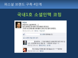 퍼스널 브랜드 구축 4단계


    국내1호 소셜인맥 코칭
 
