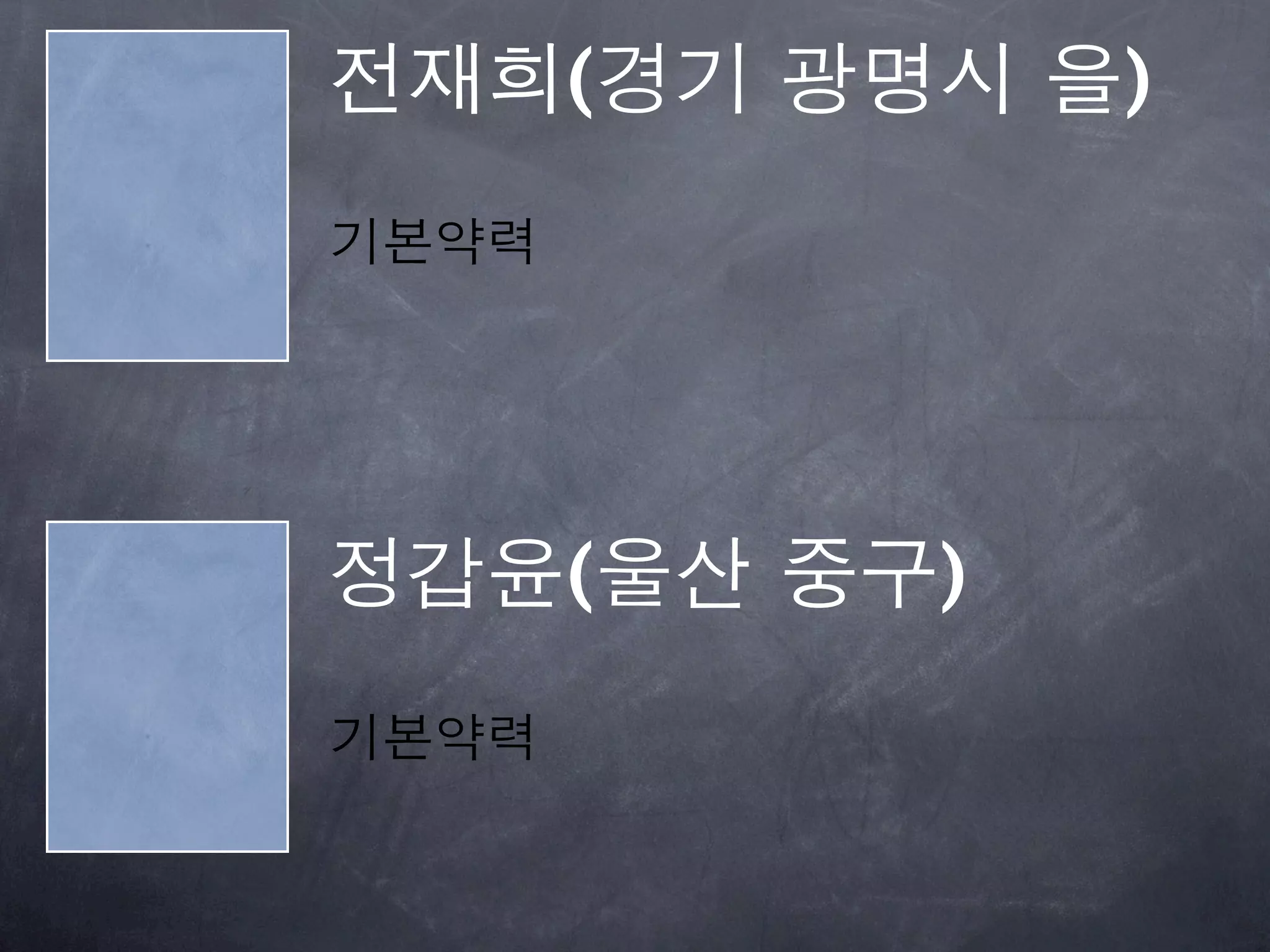 전재희(경기 광명시 을)
기본약력




정갑윤(울산 중구)
기본약력
 