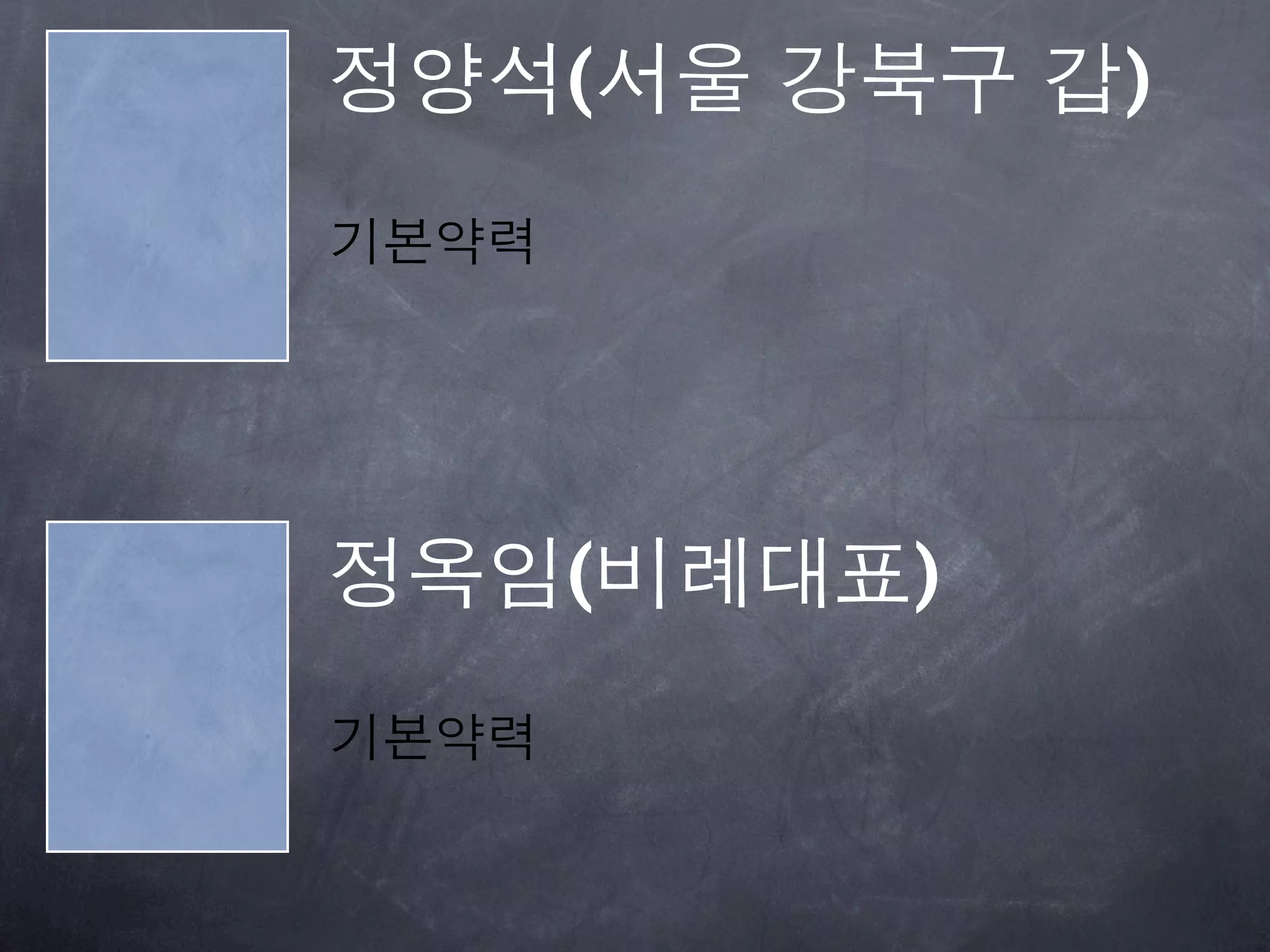 정양석(서울 강북구 갑)
기본약력




정옥임(비례대표)
기본약력
 