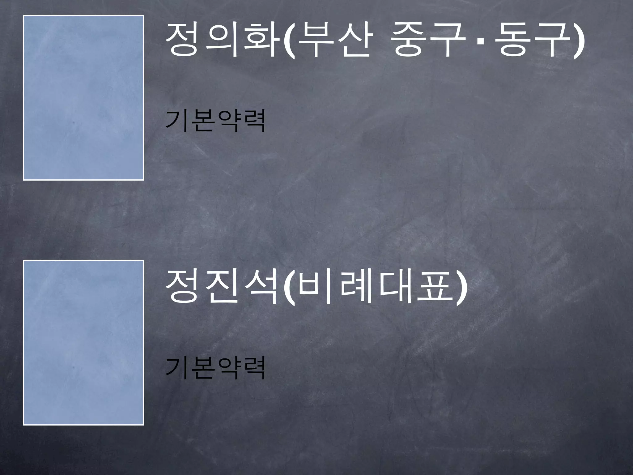 정의화(부산 중구·동구)
기본약력




정진석(비례대표)
기본약력
 