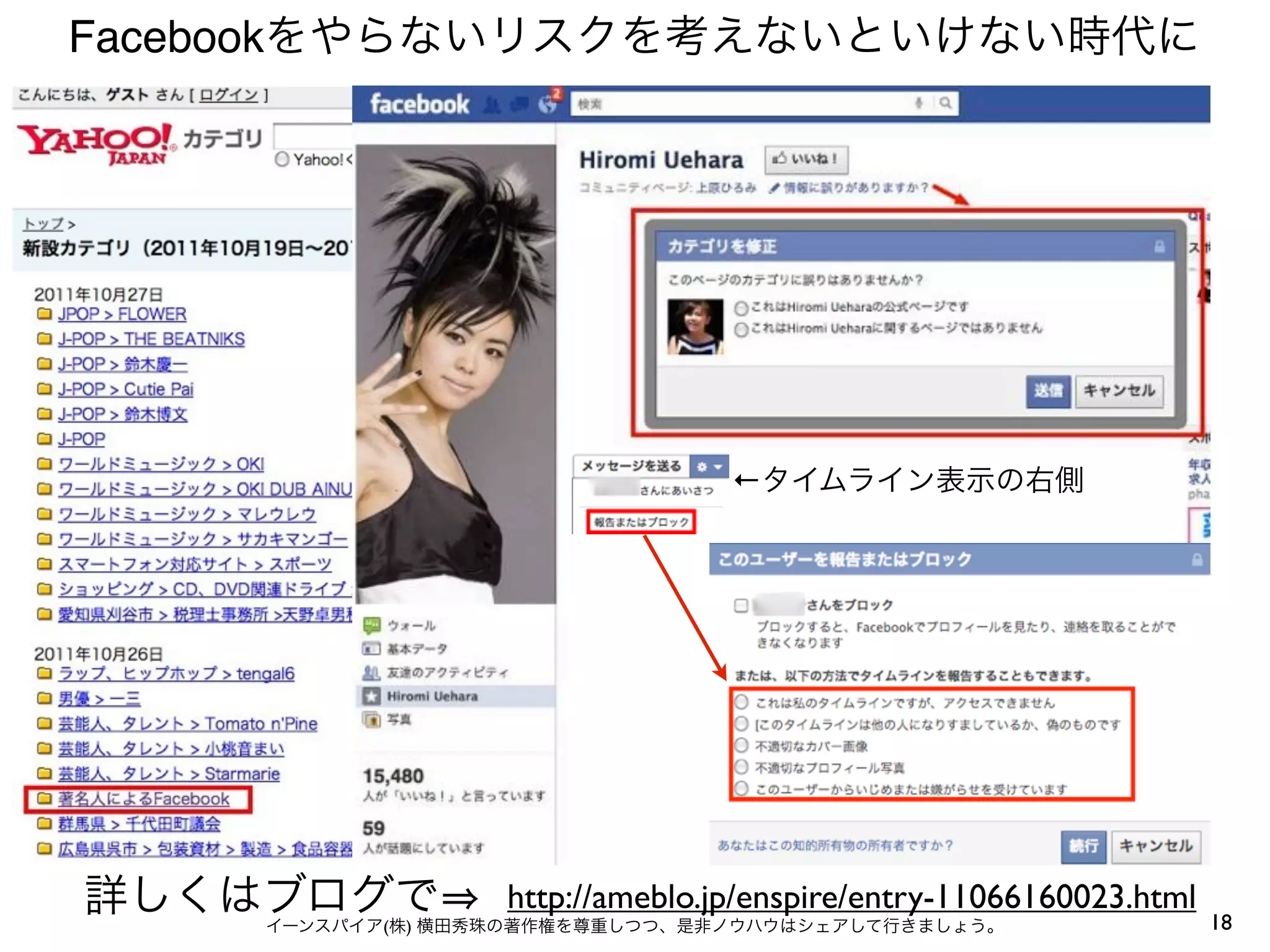 Facebook




                                  ←




                   http://ameblo.jp/enspire/entry-11066160023.html
           (   )                                                     18
 