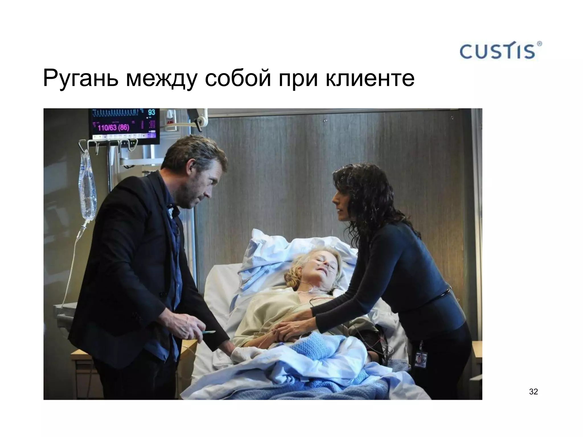 Ругань между собой при клиенте




                                 32
 