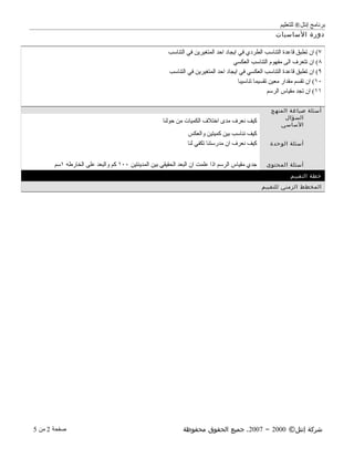 فارغ قالب خطة الوحدة