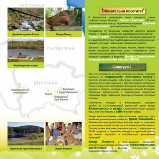 Эстония. Южная Эстония. Природный туризм.