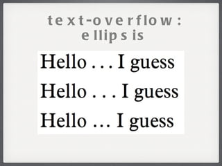 text-overflow: ellipsis 