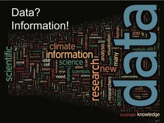 Data?
Information!
 