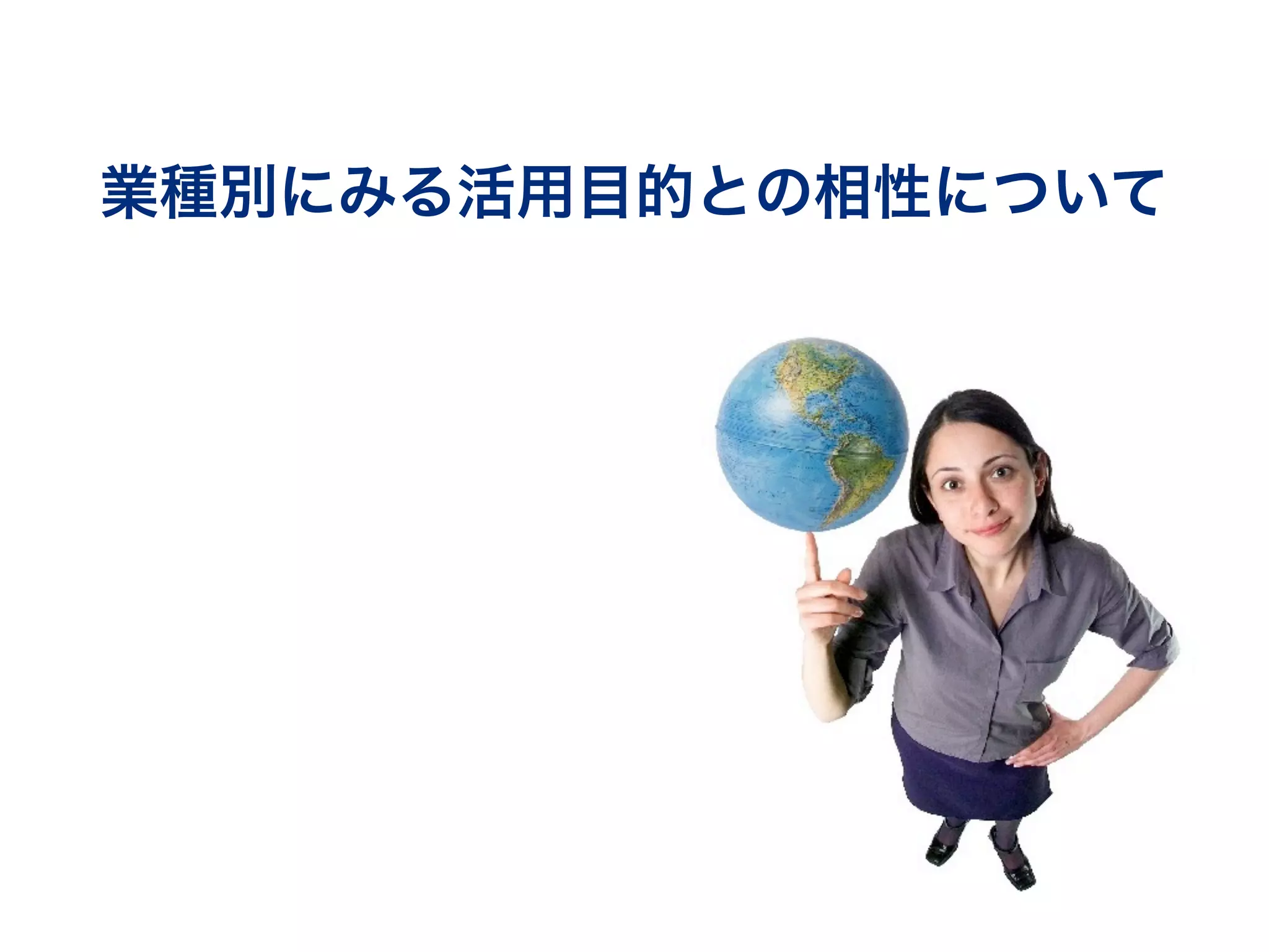 業種別にみる活用目的との相性について
 