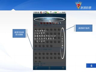 6 表层新手指导 底层双色球投注面板 