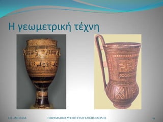 Η γεωμετρικι τζχνθ




Ι.Π. ΑΜΠΕΛΑ΢   ΠΕΙΡΑΜΑΣΙΚΟ ΛΤΚΕΙΟ ΕΤΑΓΓΕΛΙΚΗ΢ ΢ΧΟΛΗ΢   19
 