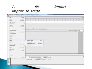 1. file lmport
lmport to stage