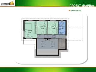 ПРОЕКТ «НАРВА» ПЛАН 2-ГО ЭТАЖА 