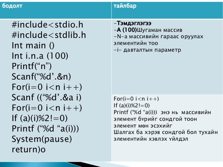массив