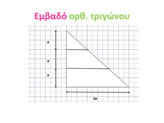 Εμβαδό   ορθ. τριγώνου 