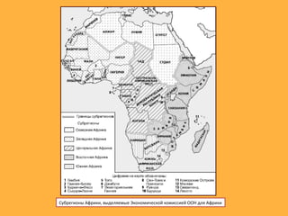 Субрегионы Африки, выделяемые Экономической комиссией ООН для Африки
 