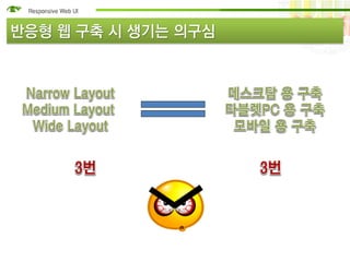 반응형 웹 구축 시 생기는 의구심
 