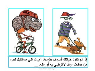 ‫ليس‬ ‫مستقبل‬ ‫إلى‬ ‫غيرك‬ ‫يقودها‬ ‫فسوف‬ ‫حياتك‬ ‫تقود‬ ‫لم‬ ‫إذا‬
.‫عنه‬ ‫أو‬ ‫به‬ ‫ترضى‬ ‫ل‬ ‫وقد‬ ،‫صنعك‬ ‫من‬‫اللقذقية‬ ‫سوريا‬ ‫يوسف‬ ‫محمد‬ ‫عبدالرحمن‬ ‫المدرب‬ ‫إعداد‬
‫الموقع‬www.manara-lat.com
 