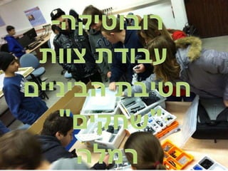 עבודת חקר חטב שחקים רמלה 