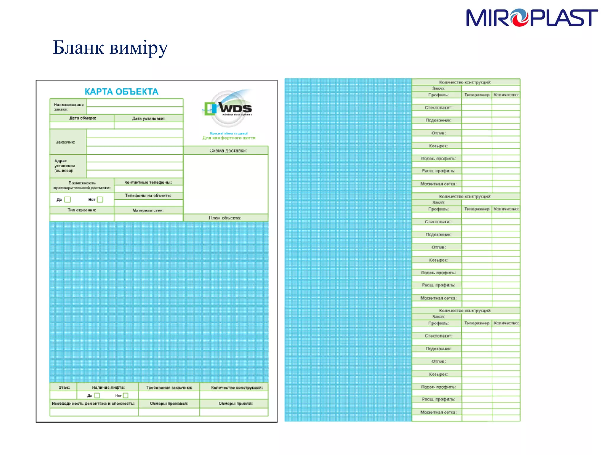 Бланк виміру 