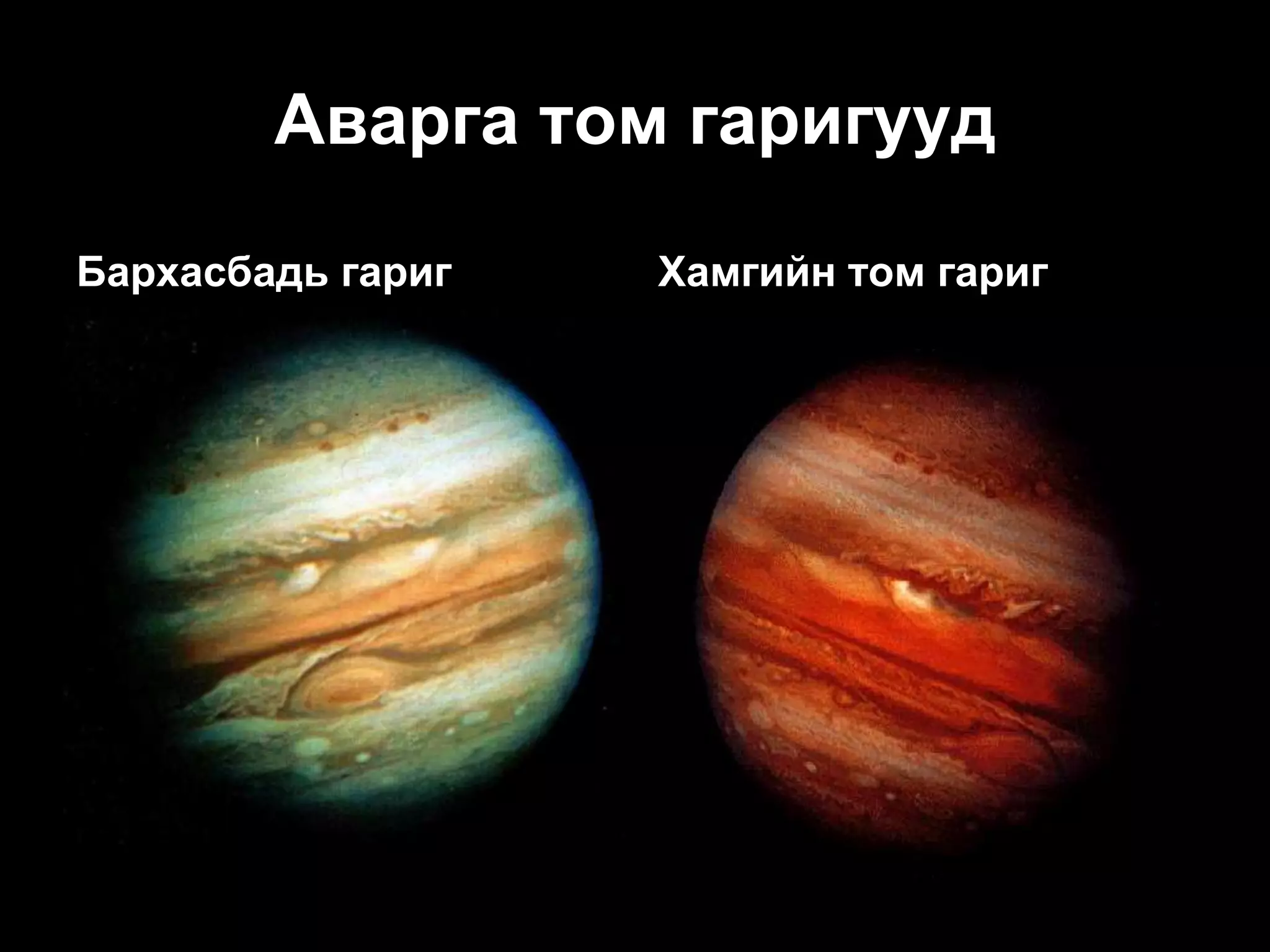 Аварга том гаригууд

Бархасбадь гариг   Хамгийн том гариг
 