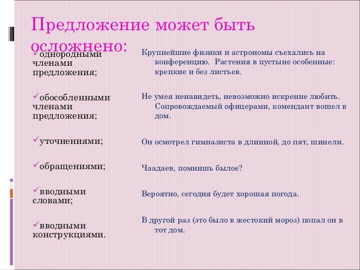простое осложненное предложение