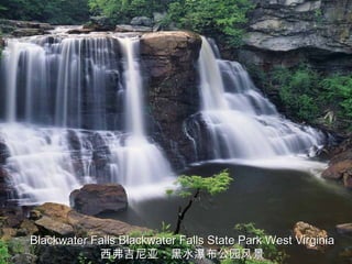Blackwater Falls Blackwater Falls State Park West Virginia
            西弗吉尼亚：黑水瀑布公园风景
 