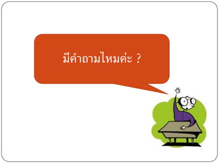 มีคําถามไหมคะ ?
 